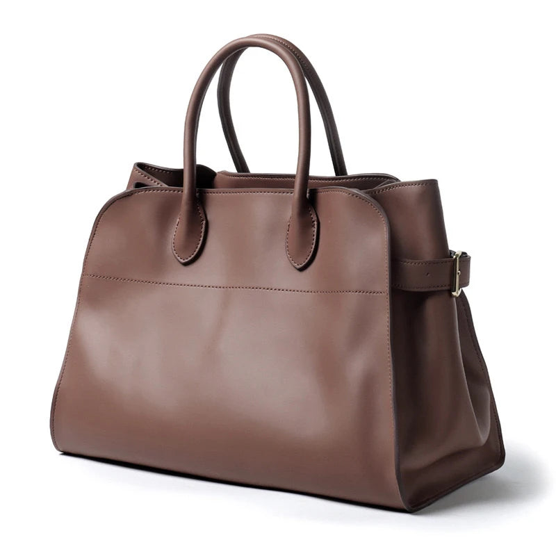 Genuine Leather The Tote Bags For Women Luxury Designer Handbag Purses 2024 New In First Layer Cowhide Large Top Handle Shoulder