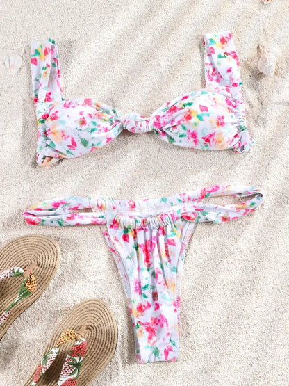 Two Piece Suit Bikinis 2026 Women Swimsuit Push Up Bathing Suit Sexy Bikinis Sets Swimwear Print Beachwear Solid Biquinis
