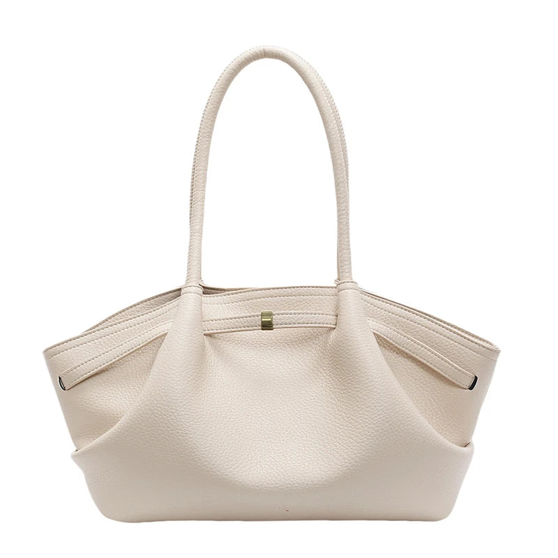 2026 New Lychee Pattern Underarm Shoulder Bags For Women Soft PU Leather Large Capacity Mini Tote Bag Luxury Designer Handbags