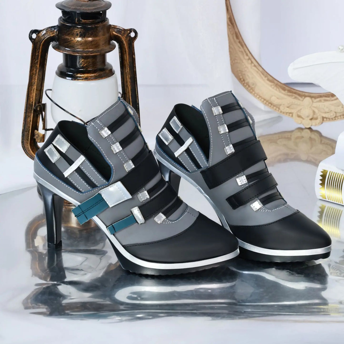 [Olmee] In Stock Tsukishiro Yanagi Cosplay Shoes ZZZ Zenless Zone Zero Long High Heels Boots Halloween Xmas