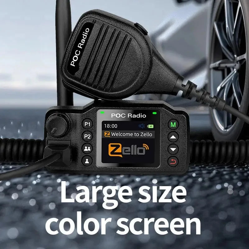 Vehicle-Mounted Long Range Walkie Talkie Two Way Radio Intercom Global Coverage SIM Card Android 4G POC Car Radio