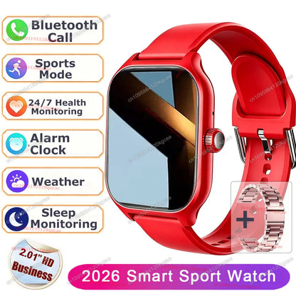 Men Women Smart Watch 2.01'' Waterproof Fitness Sports Watch Answer Call Sleep Sport Pedometer Information Alerts Smartwatch New