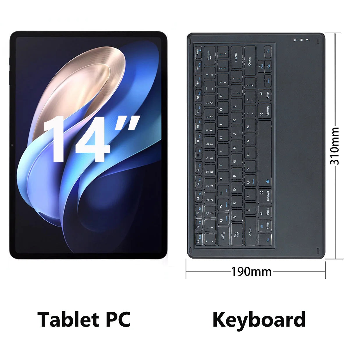 Nenmone Mpad15 14 inch Tablet 2 In 1 Tablet Laptop 14" Octa Core 16GB RAM 512GB ROM Android15 Tablet With Keyboard 2.4G/5G WiFi