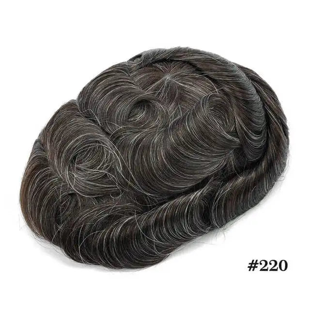 Swiss Lace Front Men Toupee Real Human Hair Wigs Lace PU Men's Capillary Prosthesis Durable Man Wig Natural Human System Toppers