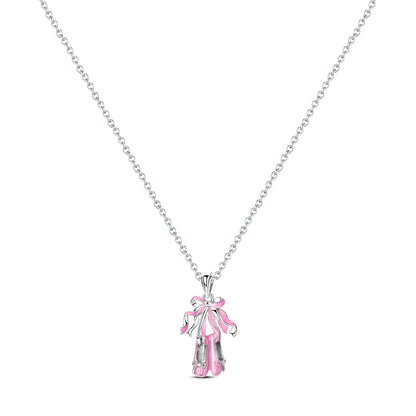 925 Sterling Silver Luminous Firefly Heart Shaped Zircon Pendant Necklace For Women Fashion Anniversary Birthday Jewelry Gifts