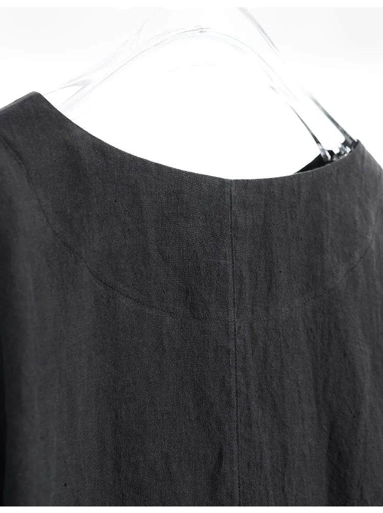 Plus-Size Women's Clothing~Hemp Long-Sleeved Shirt, Casual Sun-Protective Top, New Spring/Summer 2026 Style