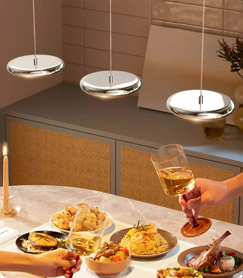 Modern simple LED pendant lights restaurant luxury island bar bedroom chandelier full spectrum dimmable indoor ceiling lamp