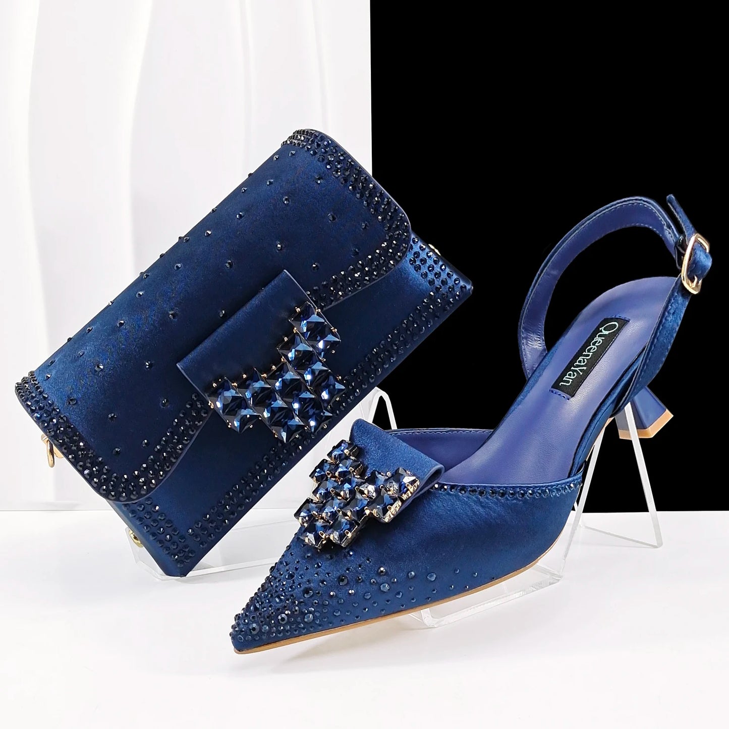 Doershow   New Arrival African Wedding Shoes and Bag Set WINE Color Italian Shoes with Matching Bags Nigerian lady party SK1-1