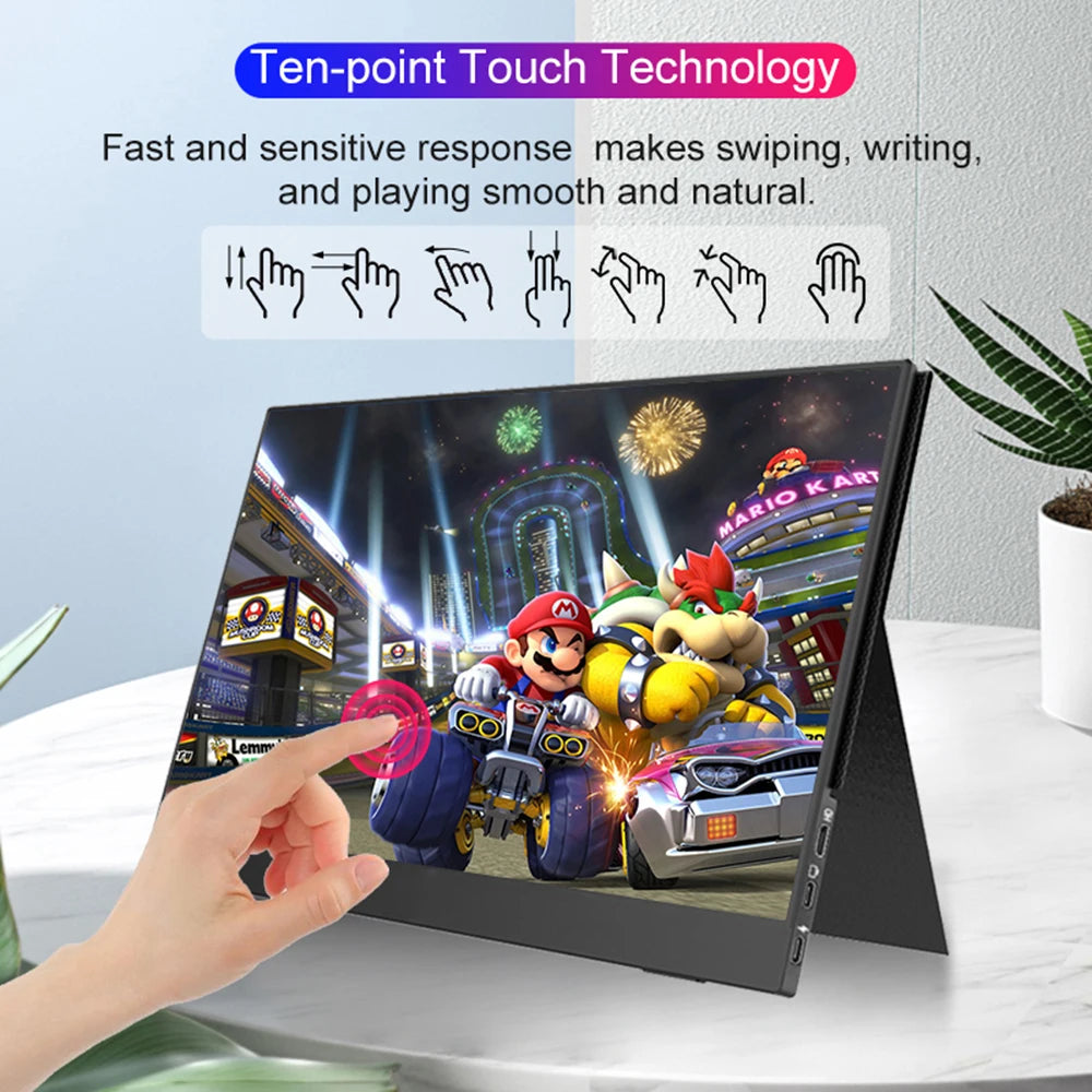 14 Inch Portable Monitor 2.2K for Laptop, Xbox, PS4/5, Switch, TV Box, Cell Phone, PC Extension Monitor for Office and Gaming