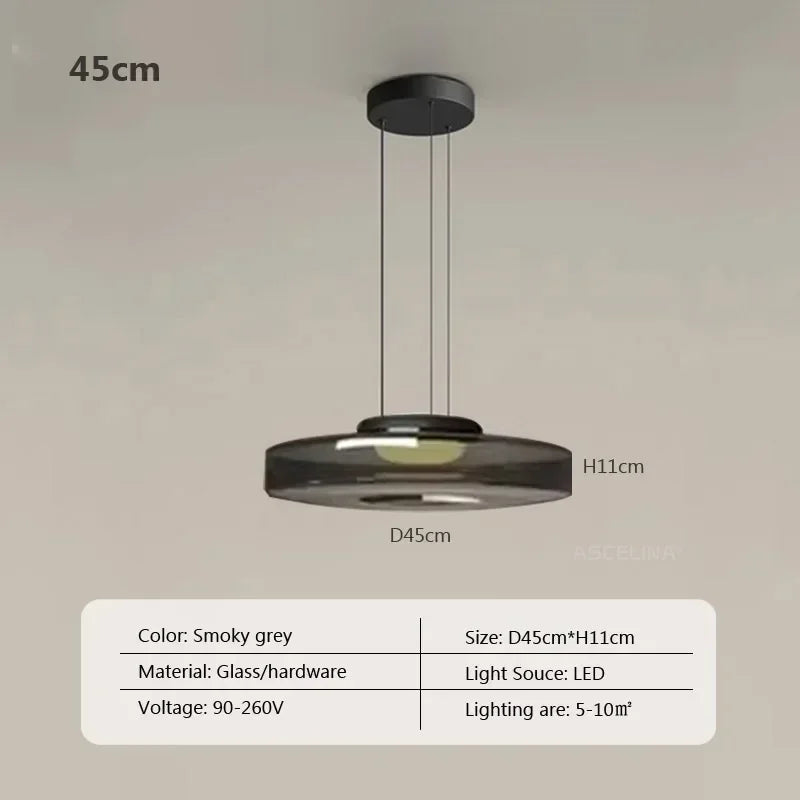 Nordic LED Glass Chandelier for Restaurant Bedroom Dining Room Table Glass Pendant Lights  Home Decoration