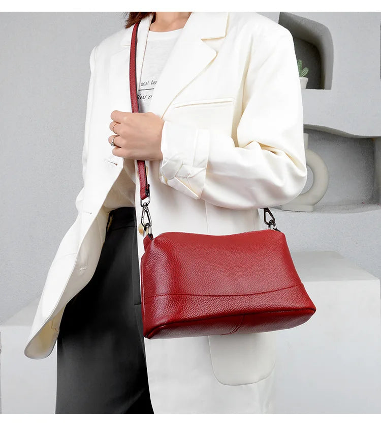 New Fashion Women Genuine Leather Handbags Women's bags Designer Female Shoulder Bags Luxury Brand Cowhide Ladies Messenger Bag