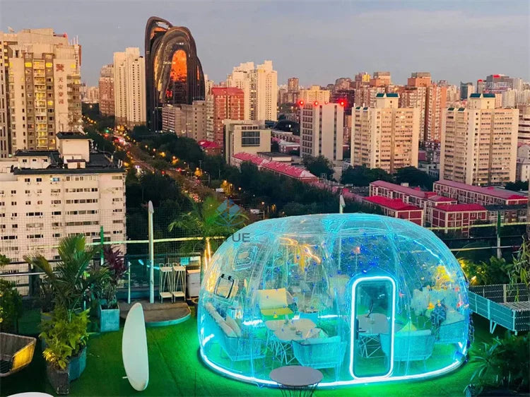 XIYUE Villa Garden Wind Resistance Pc Polycarbonate Planetarium Dome Tent Modular Domes Tent for Resorts Camping Geodesic Dome
