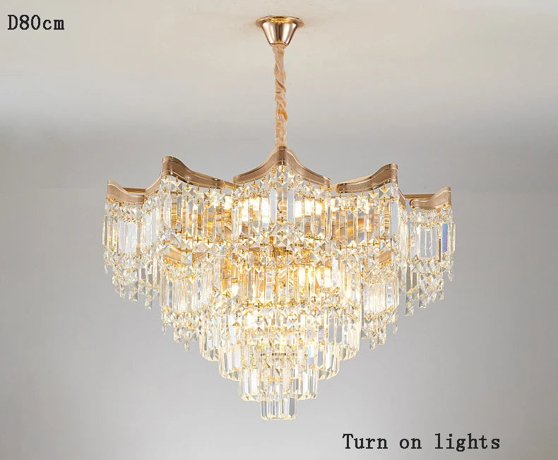 Nordic Luxury Ceiling Chandeliers Modern LED Crystal Pendant Lights for Bedroom Living Room Light Fixtures AC100-240V