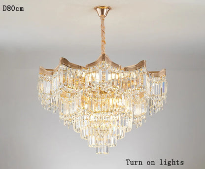 Nordic Luxury Ceiling Chandeliers Modern LED Crystal Pendant Lights for Bedroom Living Room Light Fixtures AC100-240V