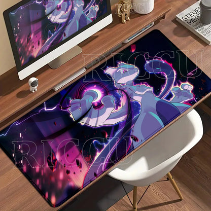 Gaming Mouse Pad Large Rubber Keyboard Desk Mat Anti-slip Gamer Playmat Laptop PC Accessories Carpet Mewtwo P-Pokemon Mousepad