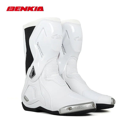 BENKIA CE Certification Motorcycle Botas Professional Track Riding Boots Racing Summer Zapato AntiCollision Off-Road for Rally