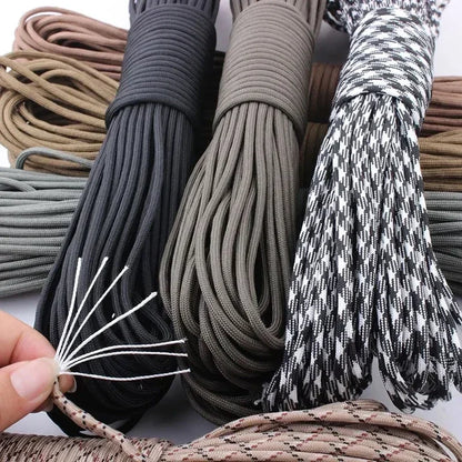 550 Paracord 7 Strand 4mm Durable Camping Accessories Outdoor Survival DIY Bracelet Rope Hiking Clothesline Camping Gadgets