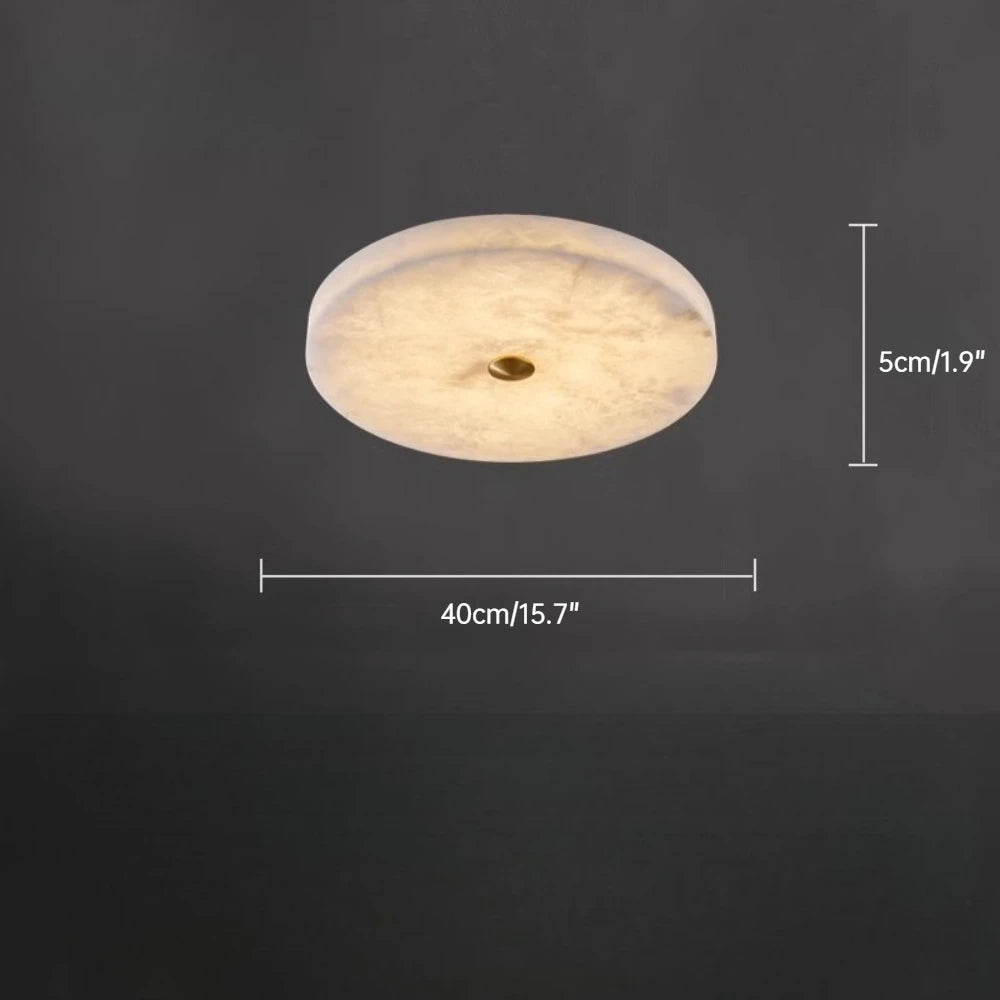 Simple LED round Natural Marble alabaster Ceiling Lamp Living Room Bedroom Corridor Circular Ultra-thin All-copper Wall Lamp