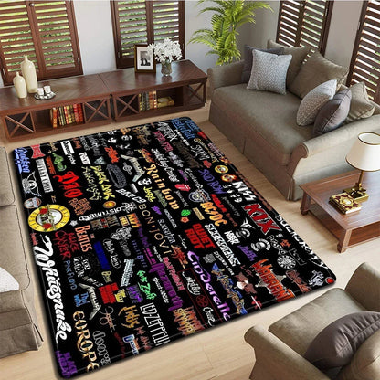 Band logo Music Rock and Roll logo Pattern Carpet Kitchen Mat Doormat Bedroom FloorDecoration LivingRoom Bathroom Anti-slip Rug
