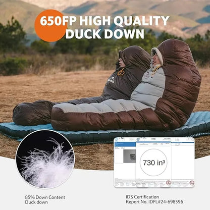 Naturehike SnowBird Down Sleeping Bag Ultralight Waterproof Mummy Sleeping Bag Winter Duck Down Sleeping Bag SP400 SP700 SP1000