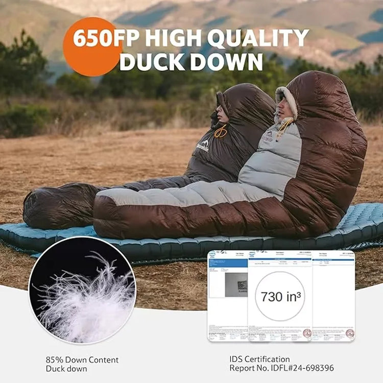 Naturehike SnowBird Down Sleeping Bag Ultralight Waterproof Mummy Sleeping Bag Winter Duck Down Sleeping Bag SP400 SP700 SP1000
