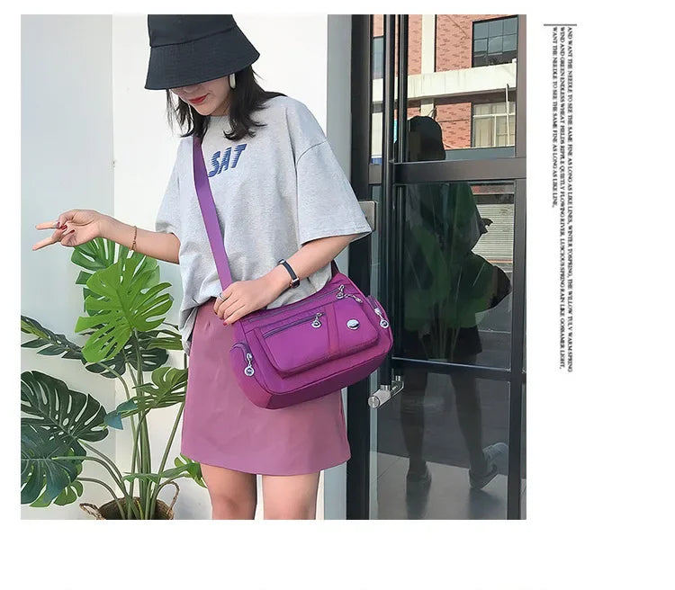 Fashion Casual Crossbody Shoulder Bag Women Bag Nylon Waterproof Messenger Bags For Lady Handbags High Quality Multifunctional