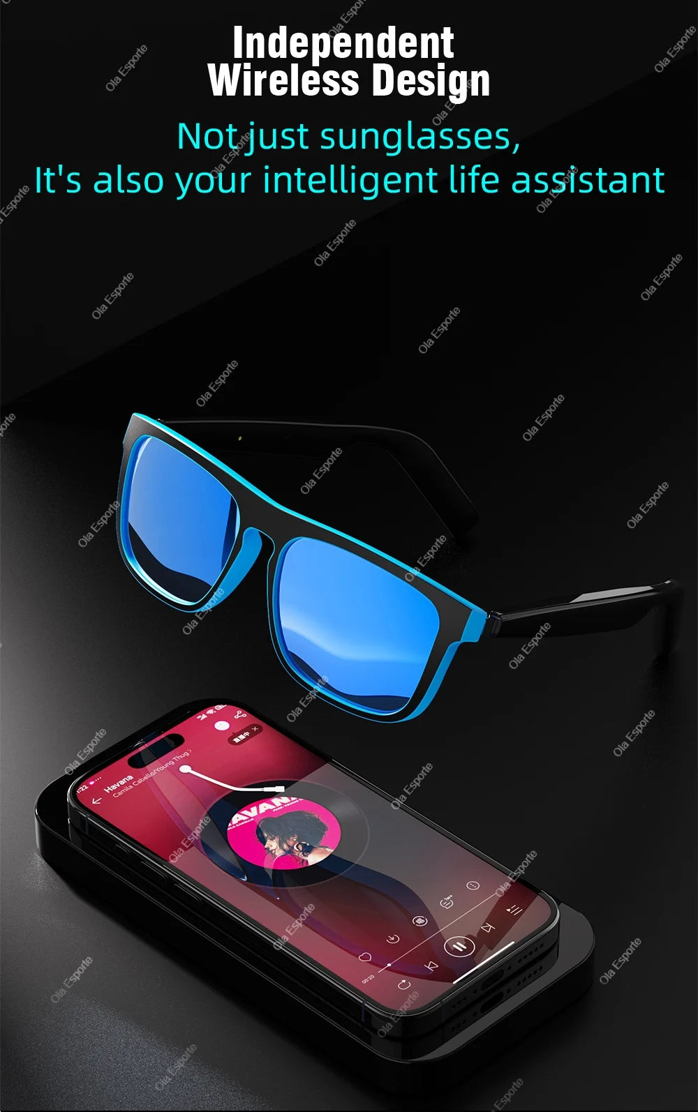 2026 Smart Audio Glasses Touch Open Listening Design Lightweight Ultra Clear Sound Quality Bluetooth Call Waterproof Glasses New