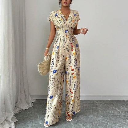 Women's Summer Elegant Short Sleeve High Waist Women's Clothing Straight Office Lady Fashion New Arrival Trendy
