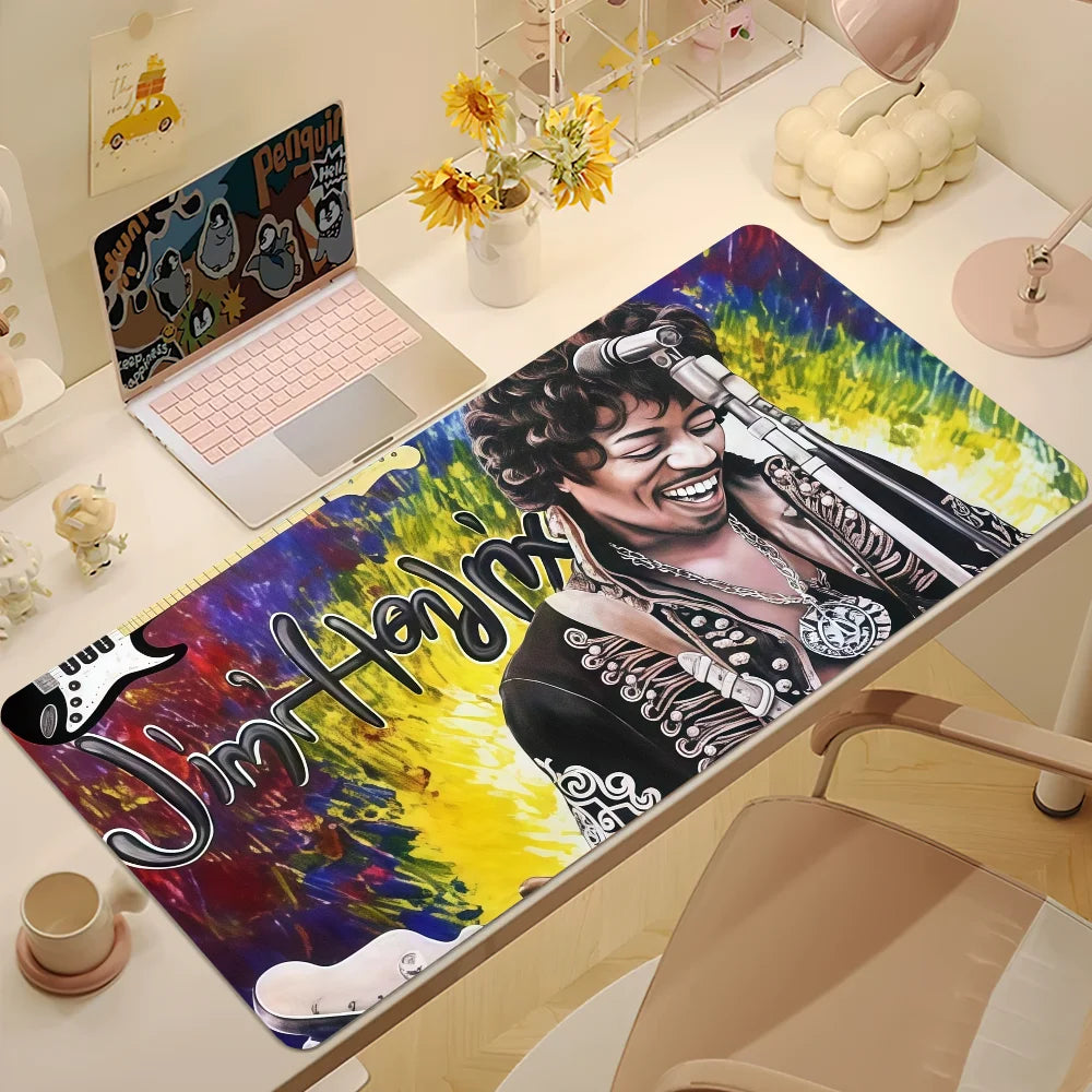 Singer J-JIMI HENDRIX THE Last Experience Mouse Pad Large Desk Mat Keyboard Ergonomic Office Rubber Game PC Non-slip Anti-fray H