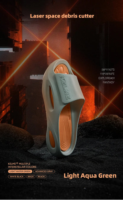 KELEME Summer Men's Slippers Super Soft EVA Slip-on Slippers For Men Fashion Wear-resistant Platform Outdoor Beach Shoes 2023