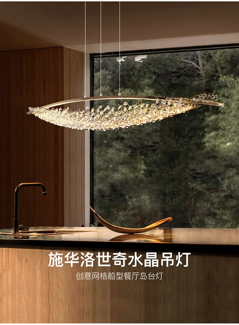 Luxury Crystal Chandeliers Pendant Light Led Chandelier Ceiling Lights Home Decor Items Dining Table Light Ceiling Hanging Lamp