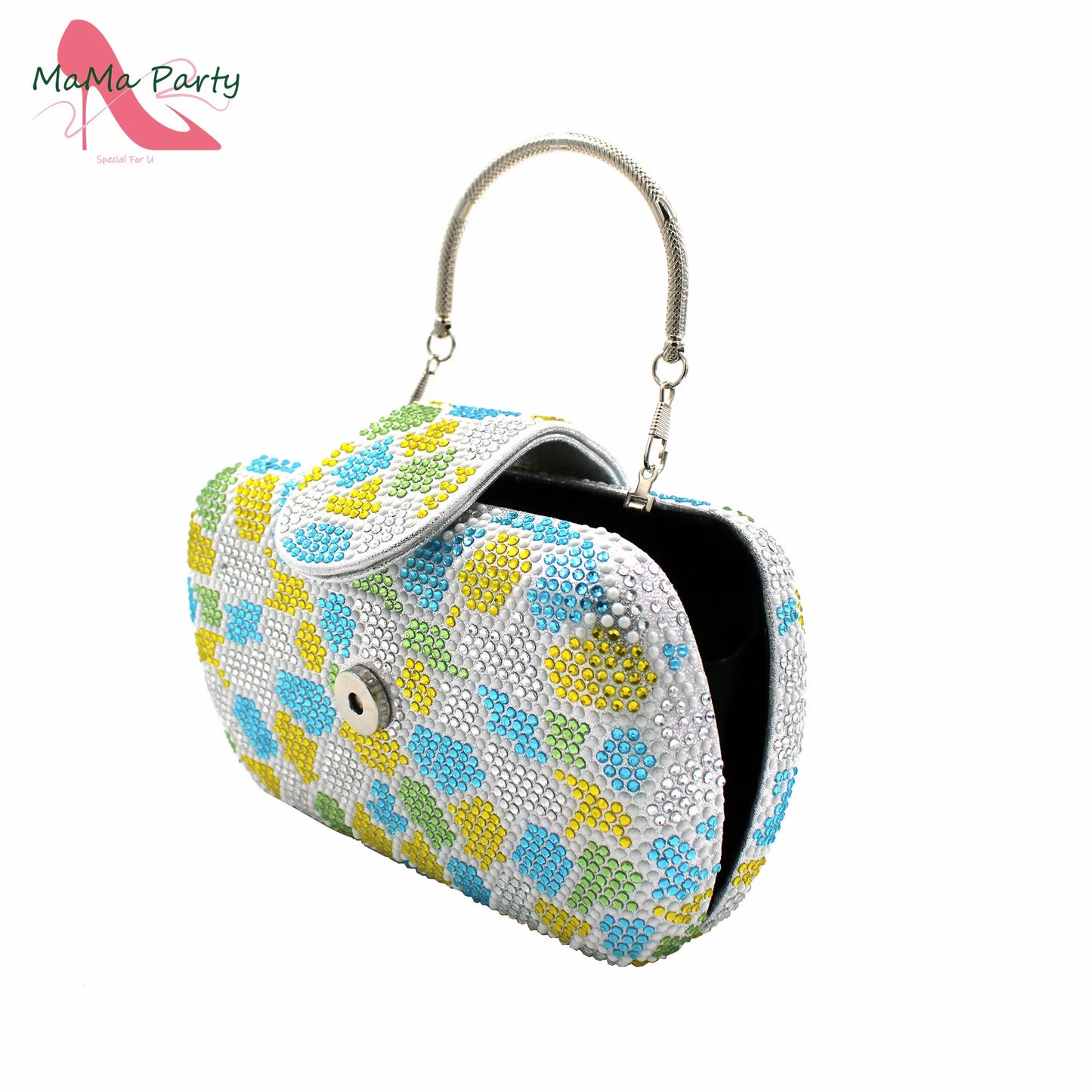 New Shoes and Matching Bag for Nigeria Party Slip on Shoes for Women Ladies Italian Shoes and Bag Set Decorated with Rhinestone