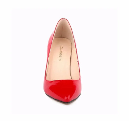 Large Size Women Pumps Classic Pointed Toe High Heels Sexy 9cm Stilettos Female Elegant Comfort Ladies Red Wedding Party Shoes