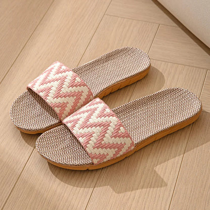 Hemp Casual Women's Slippers Home Flats Spring Summer Luxury Designer Woman Shoes Fashion Indoor Slides Ladies Soft sole Elegant