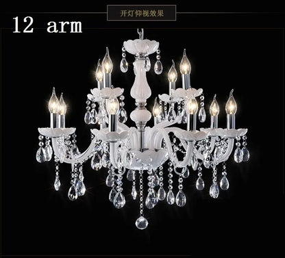 Vintage Elegant Ceiling Lamps Crystal Lustre Chandelier Living Room Dining Table Light Led Hanging Chandelier Home Appliance
