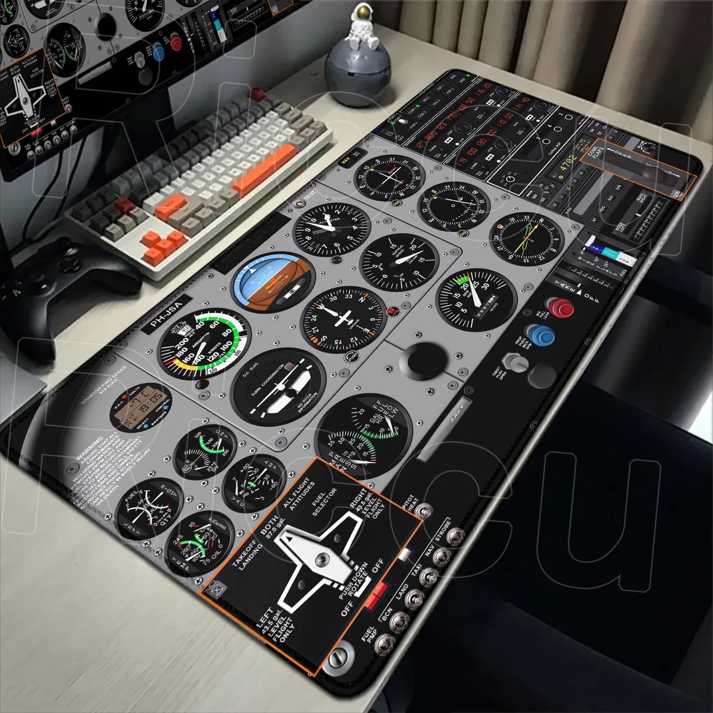 New Many Wallpaper Airplane Speedometer Mousepads Large 900x400mm Non-slip Mouse Pad Office Desk Mat Pc Gamer Table Mousepad XXL