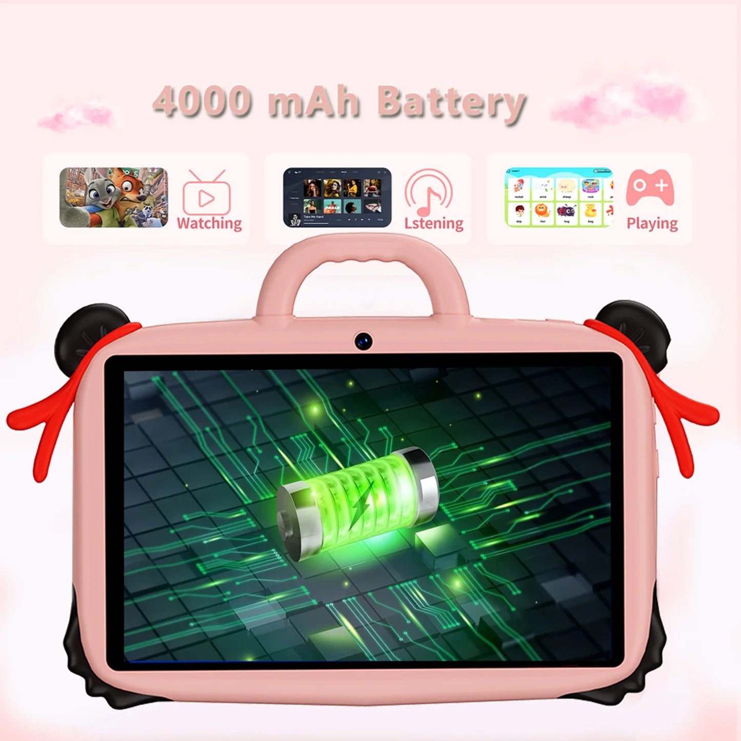 7 Inch New Cartoon Pattern Tablets For Study Education Games Children's Gifts 4GB+64GB ROM Quad Core Dual Cameras WiFi Tablet PC