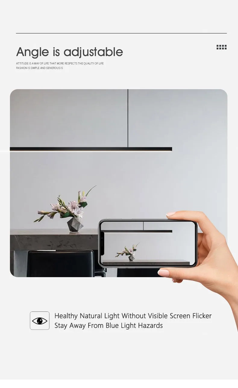 Pendant lights restaurant lights Nordic modern minimalist office long bar dining room chandeliers kitchen lamps LED Chandelier