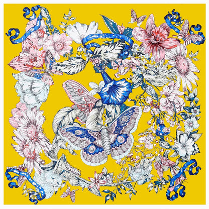 130CM Silk Scarf Women Horse Head Print Stoles Square Scarves Wraps Large Bandana Kerchief Hijabs Female Silk Foulards Sjaal