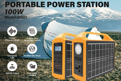 All in One Solar Power Station 100W Generador Solar Outdoor Camping Emergency Mini Portable Power Station with Solar Panels