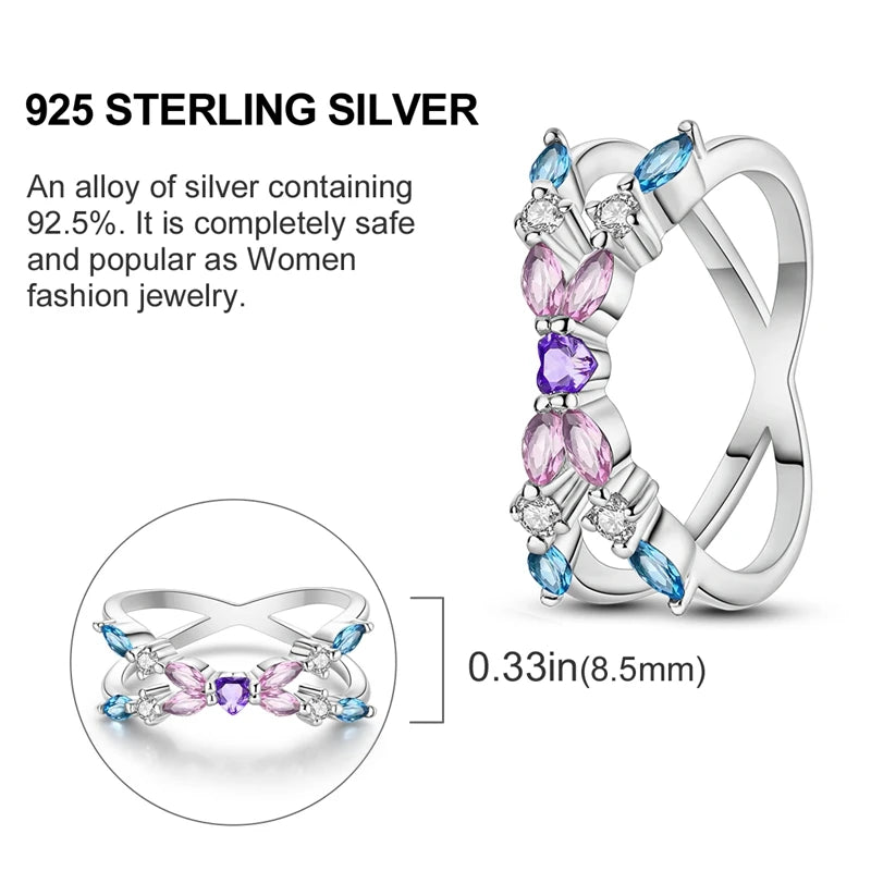 2026 New 925 Sterling Silver Rings Zircon Sparkling CZ Rings Rings For Women Original Wedding Fine Jewelry Accessories Gifts