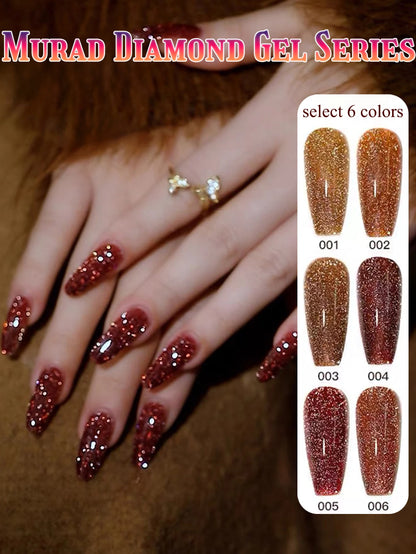 1-24pcs WS Romantic Purple Cat Eye Gel Nail Polish New Style Super Flash Versatile Whitening Purple Glass Bead Cat Nail Salon