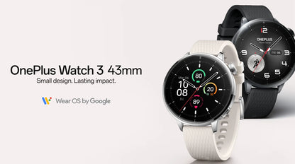 Global Version OnePlus Watch 3 43mm Smart Watch 1.32inches AMOLED Up to 60h Battery Life Wear OS by Google GPS NFC