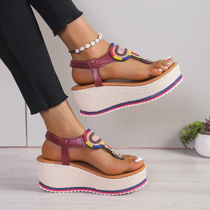 Women Sandal 2024 New Summer Fashion Shoes for Women Plus Size Open Toe Wedges Sandals Women Luxury Designer Platform Sandals