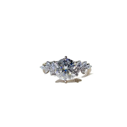 100% Original Certified PT950 Moissanite Ring Diamond Ring for Couples D Color Fashionable  Light Luxury Diamond Ring for Women