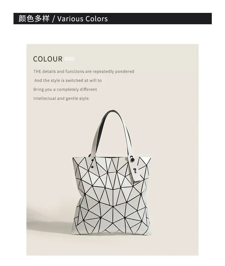 Luminous Bag Reflective Geometric Bags for Women 2024 Quilted Shoulder Bags Totes Female Handbags Bolsa Feminina Sac À Main
