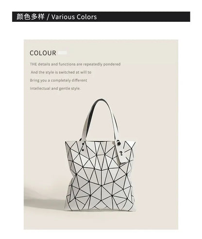 Luminous Bag Reflective Geometric Bags for Women 2024 Quilted Shoulder Bags Totes Female Handbags Bolsa Feminina Sac À Main