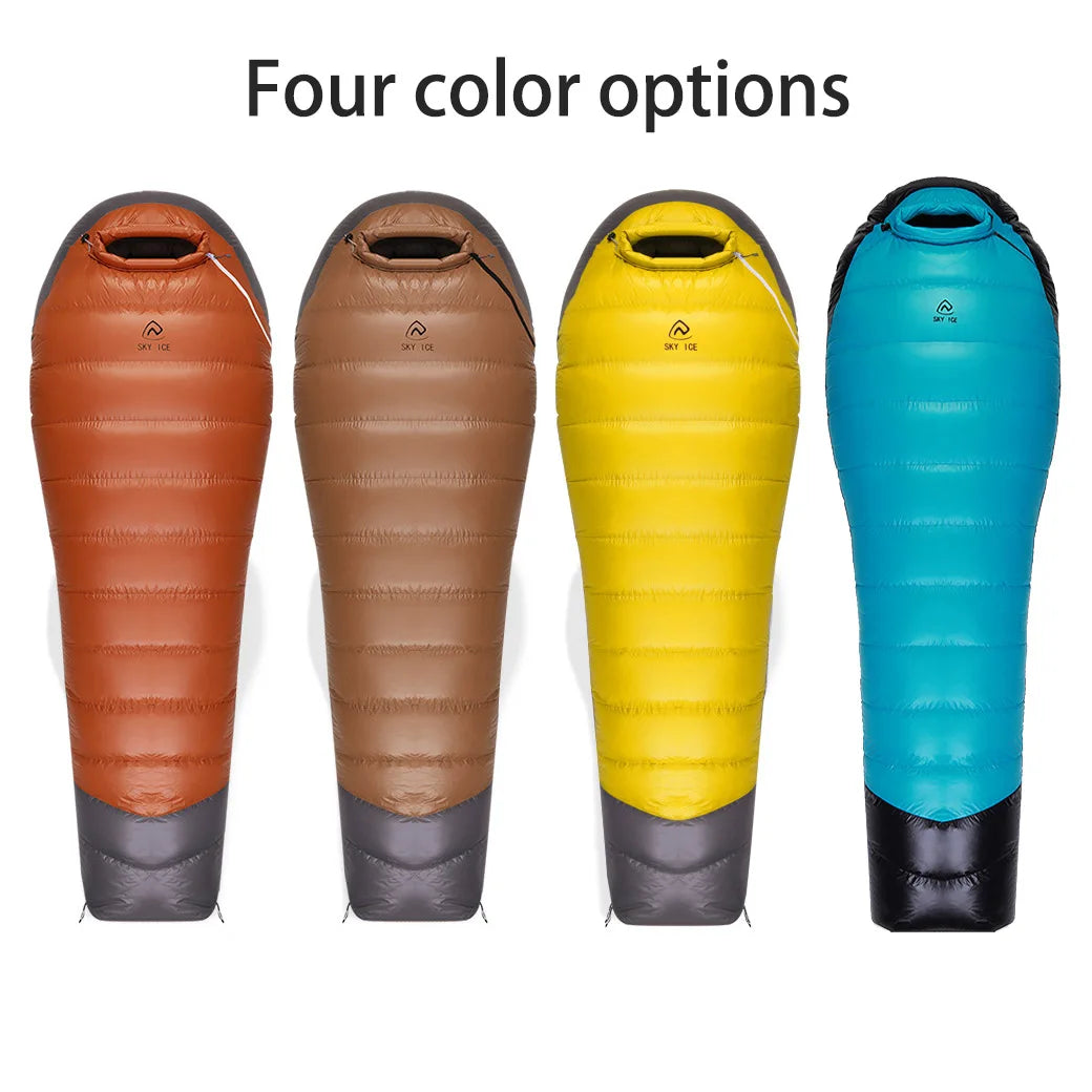 Winter Camping Sleeping Bag 800+FP Goose Down Ultralight Warm Sleeping Bag Outdoor Hiking Lightweight Waterproof Dleeping Bags
