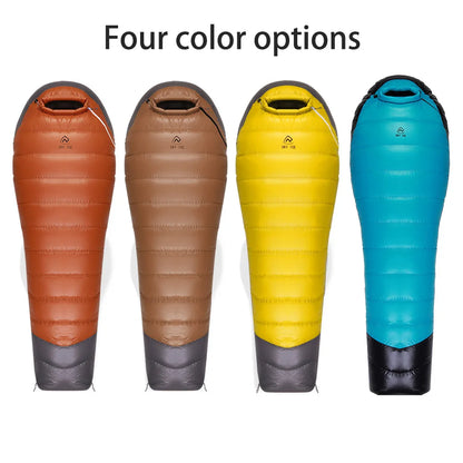 Winter Camping Sleeping Bag 800+FP Goose Down Ultralight Warm Sleeping Bag Outdoor Hiking Lightweight Waterproof Dleeping Bags