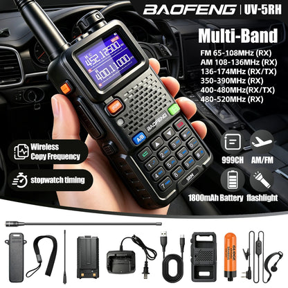 Baofeng UV5RM Walkie-Talkie, New Model, High-Power, Baofeng Radio, Car-Mounted Handheld Transceiver, Perfect for Fleet and Self-